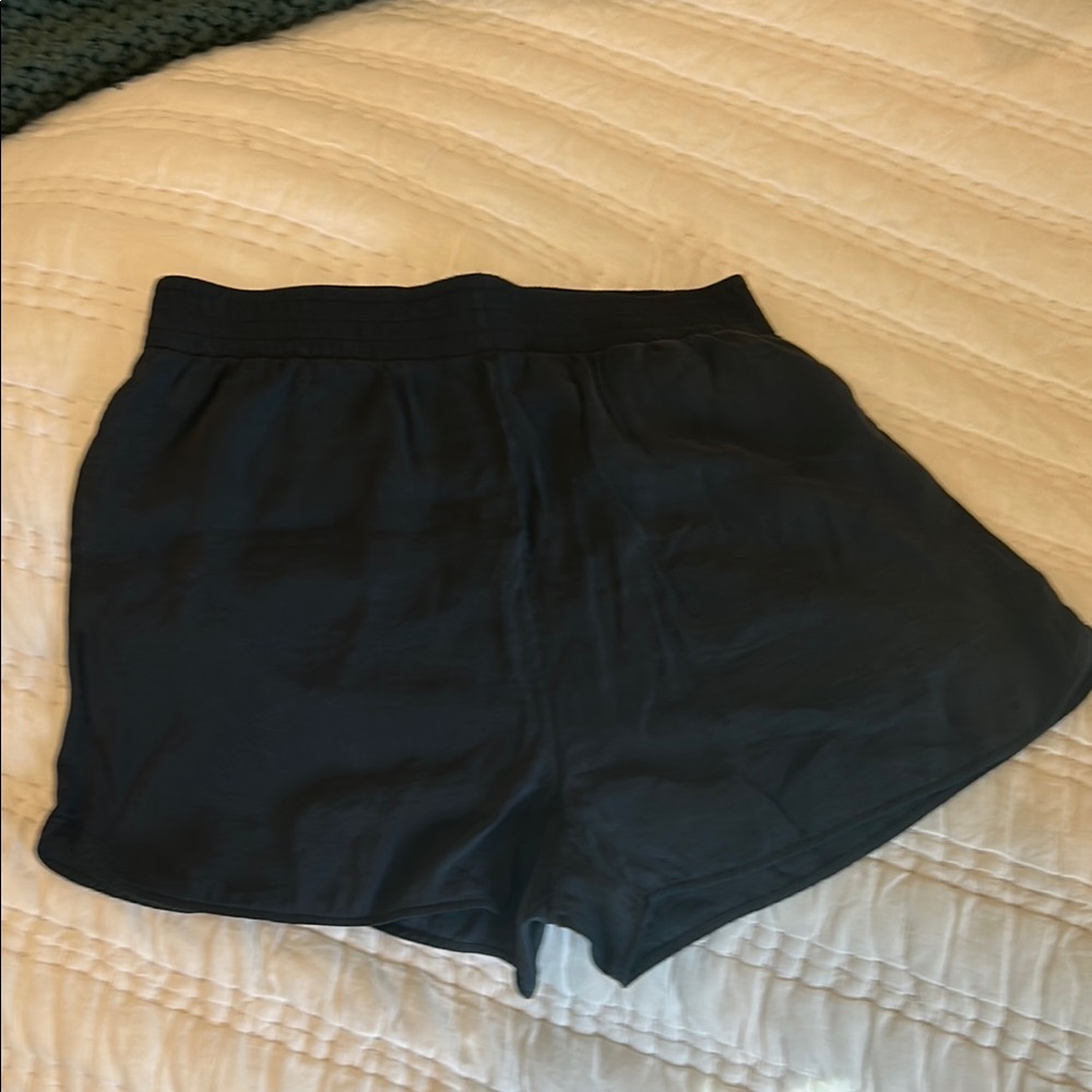 Black Athletic Shorts with Elastic Waistband